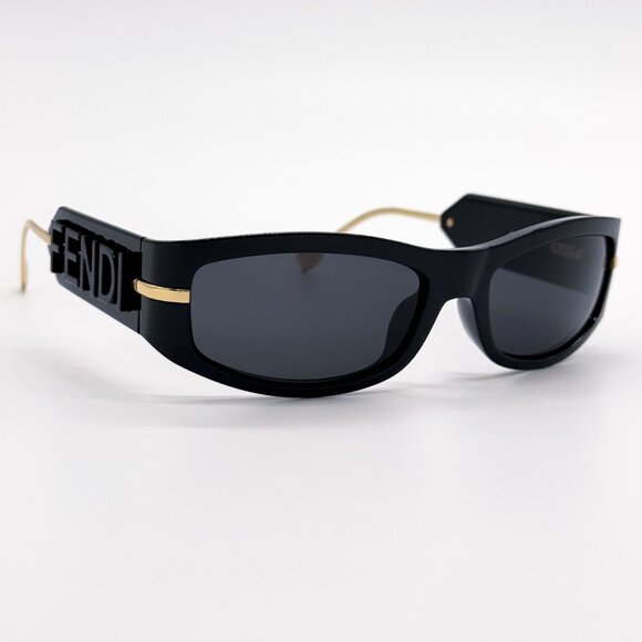 NEW FENDI FE40120I 01A SHINY BLACK WOMEN SUNGLASSES FENDI - Picture 7 of 11